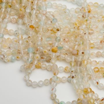 Topaz żółty kulka fasetowana 5,5mm