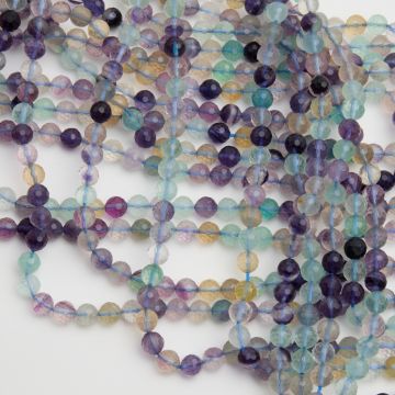 Fluoryt kulka fasetowana 6mm