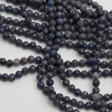 Szafir kulka fasetowana 5mm