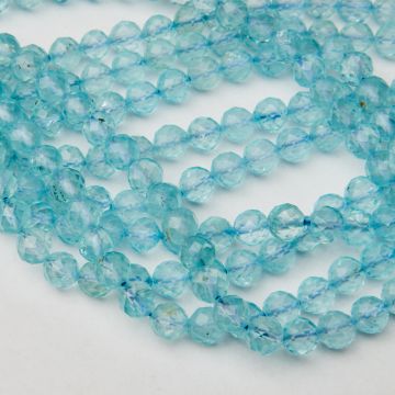 Topaz niebieski kulka fasetowana 6,5mm