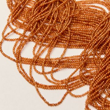 Granat pomarańczowy kulka fasetowana 2mm