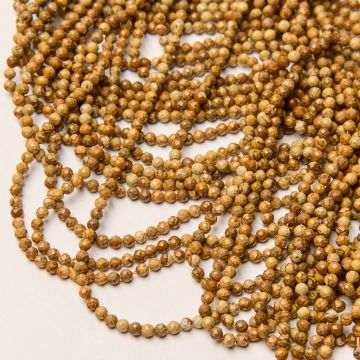 Jaspis krajobrazowy kulka fasetowana 3,5mm