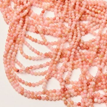 Opal różowy kulka gładka 3,5mm