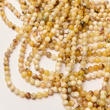 Opal żółty kulka gładka 6,5mm