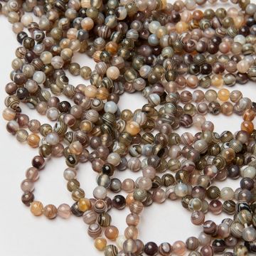 Agat botswana kulka gładka 6,5mm