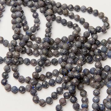 Szafir kulka fasetowana 6mm