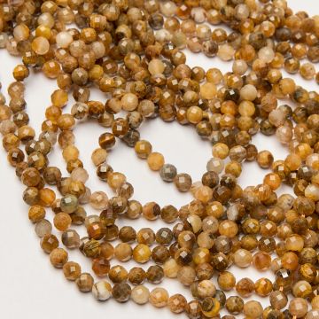 Tygrysie oko kulka fasetowana 6mm