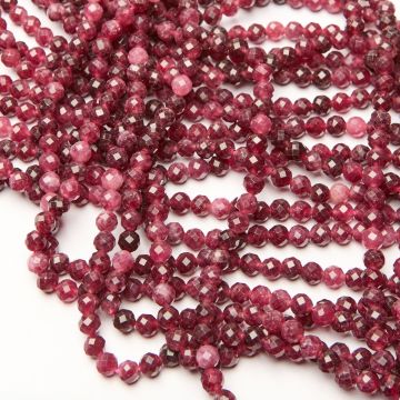 Rubin klarowany kulka fasetowana 6mm