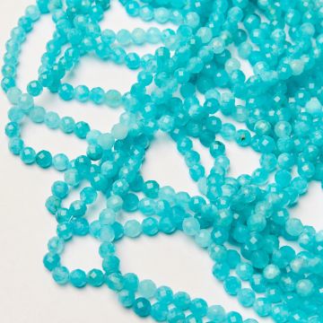 Jadeit morski kulka fasetowana 6mm