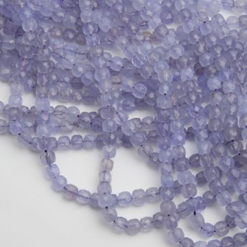 Jadeit fioletowy kostka fasetowana 7mm