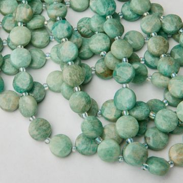 Amazonit dysk fasetowany 10mm