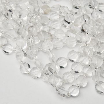 Kryształ górski dysk fasetowany 10mm