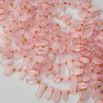 Kryształ górski różowy grot nieregularny 7-28mm