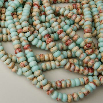 Jaspis cesarski błękitny oponka gładka 8x5mm