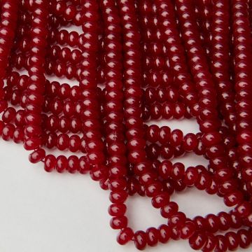 Agat bordowy oponka gładka 8x5mm