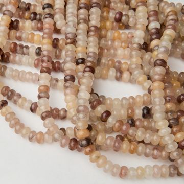 Agat pastelowy oponka gładka 8x5mm