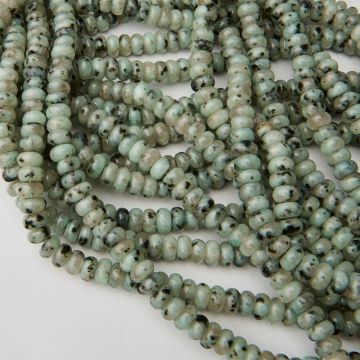 Jaspis lotus oponka gładka 8x5mm