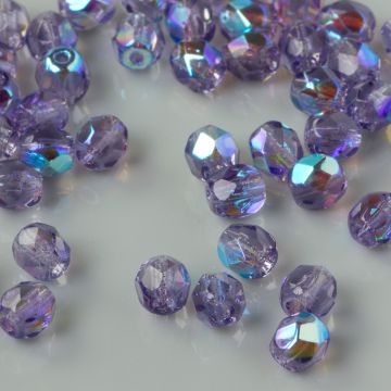 Fire Polish Tanzanite AB (X20510) 4mm