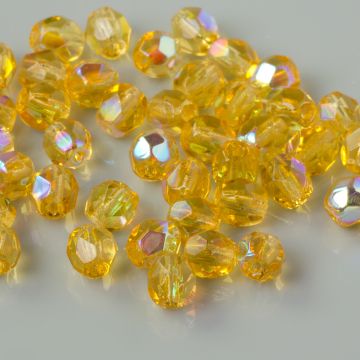 Fire Polish Medium Topaz AB (X10040) 4mm