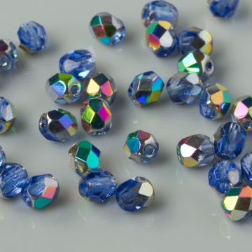 Fire Polish Vitral - Sapphire (V30030) 4mm