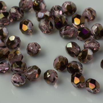 Fire Polish Purple Iris - Amethyst (PR20040) 4mm