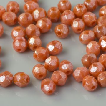 Fire Polish Luster - Pink Coral (LO74020) 4mm