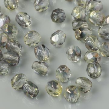 Fire Polish Luster - Green/Pink Crystal (91010CR) 4mm