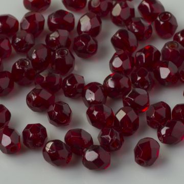 Fire Polish Garnet (90110) 4mm