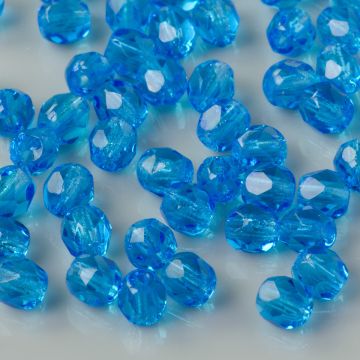 Fire Polish Dark Capri Blue (60310) 4mm