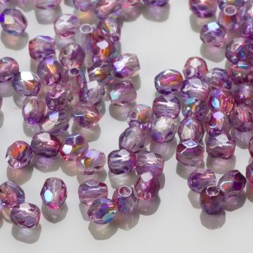 Fire Polish Dual Coated - Pink/Blue AB (K4311) 3mm