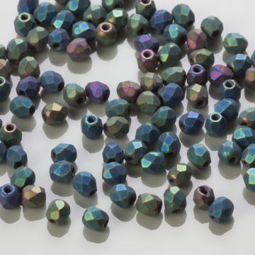 Fire Polish Matte Iris Green (21155JT) 3mm