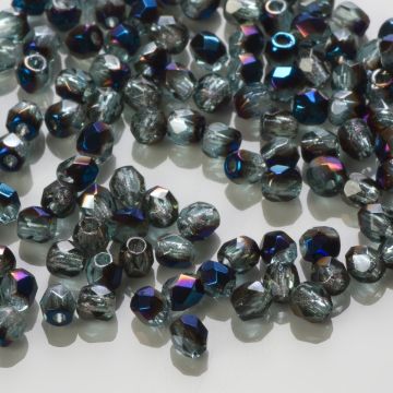 Fire Polish Blue Iris - Aquamarine (BR60010) 3mm