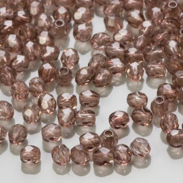 Fire Polish Crystal, Braun Luster. (45008CR) 3mm