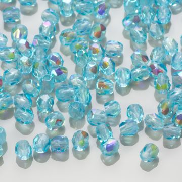 Fire Polish Aquamarine AB (X60020) 3mm