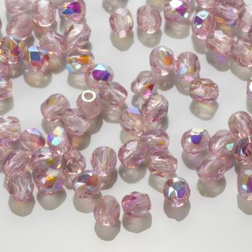 Fire Polish Mid.  Amethyst AB (X20040) 3mm