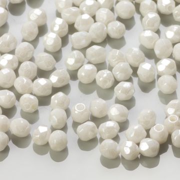 Fire Polish Luster - Alabastr (L02010) 3mm