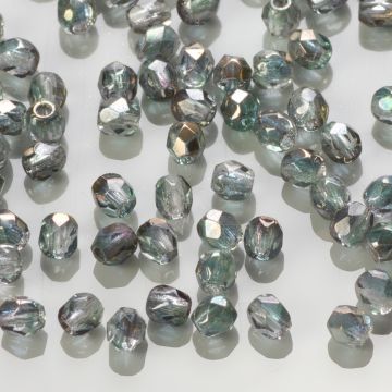 Fire Polish Luster - Green/Crystal (91003CR) 3mm