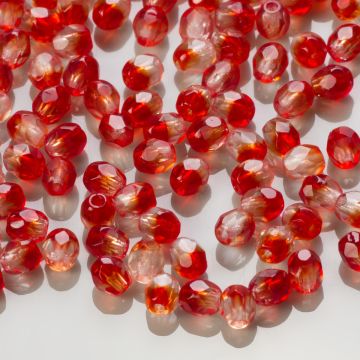 Fire Polish Crystal/Siam Ruby (90081) 3mm