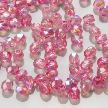 Fire Polish Coated Milky Pink AB (K1704) 3mm