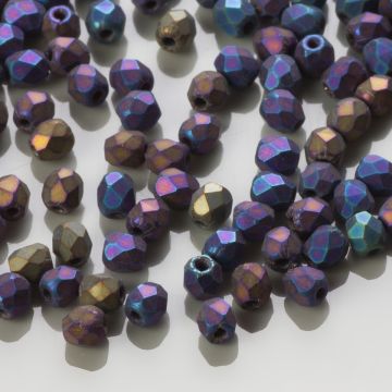 Fire Polish Matte Iris Blue (21135JT) 3mm