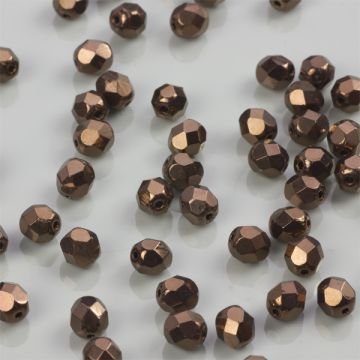 Fire Polish Dk Bronze (LZ23980) 6mm