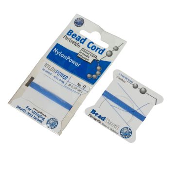Nitka do pereł Nylon Power z igłą blue 0,3mm