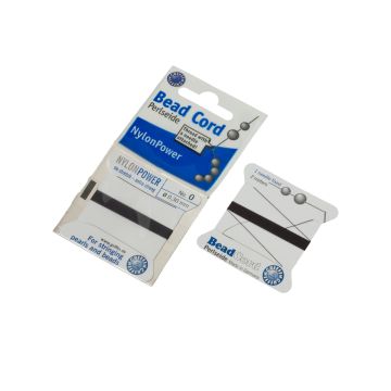 Nitka do pereł Nylon Power z igłą black 0.3mm