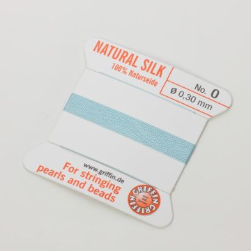 Nici jedwabne z igłą turquise 0.3mm