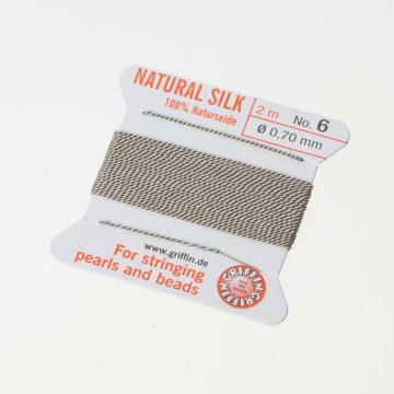 Nici jedwabne z igłą grey 0,7mm