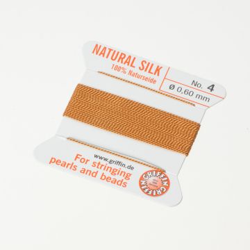 Nici jedwabne z igłą cornelian 0,6mm