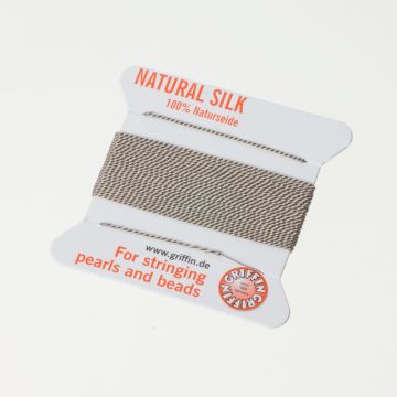Nici jedwabne z igłą grey 0,5 mm