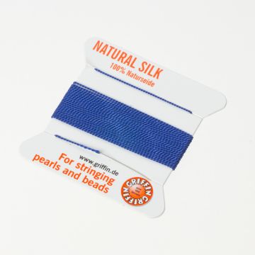 Nici jedwabne z igłą dark blue 0,5 mm