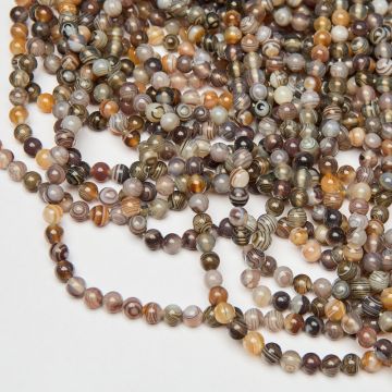 Agat botswana kulka gładka 6,5mm