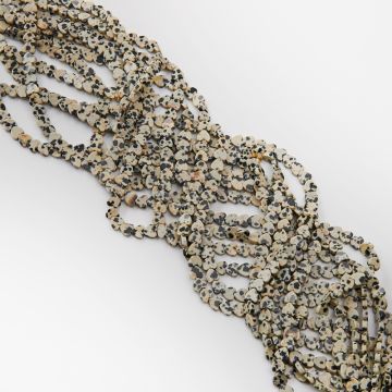 Jaspis dalmatyńczyk serce płaskie 6mm